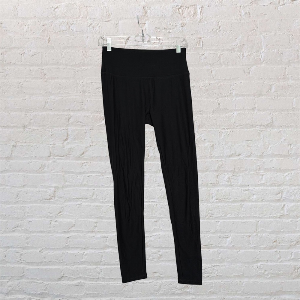 Orvis Classic Collection Black High Waisted Modal Blend Leggings Large
